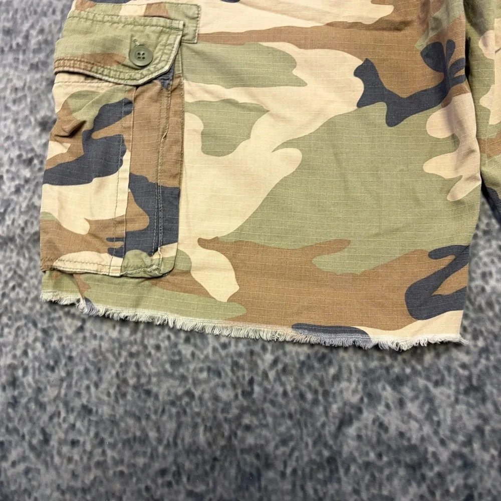 Vintage Y2K Gap Camo Cargo Shorts Mens 34 Green Brown Baggy Skater Grunge